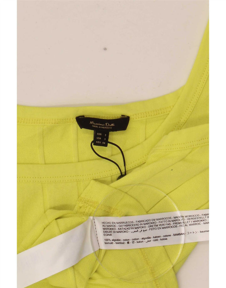Canotta da donna Massimo Dutti UK 8 piccola in cotone giallo