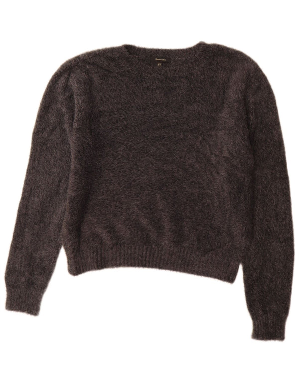 Massimo Dutti Maglione da donna con scollo a barchetta UK 14 Poliammide grigio medio