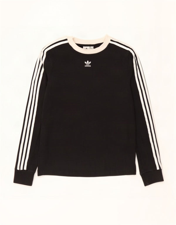 Top Adidas da donna a manica lunga UK 12 medio nero