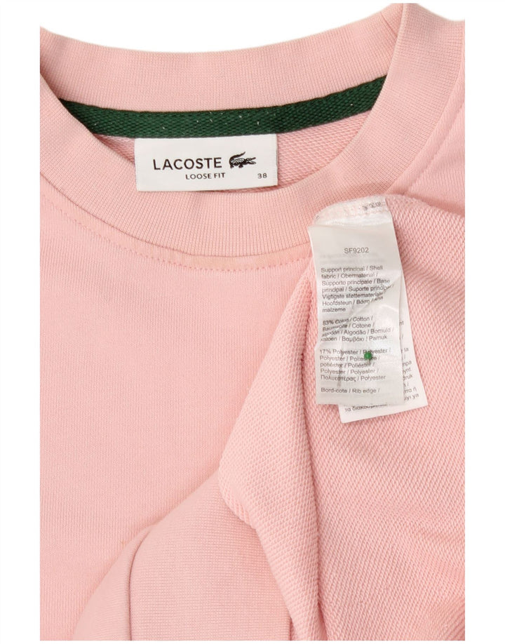 Felpa da donna vestibilità ampia Lacoste, taglia 38, colore rosa medio