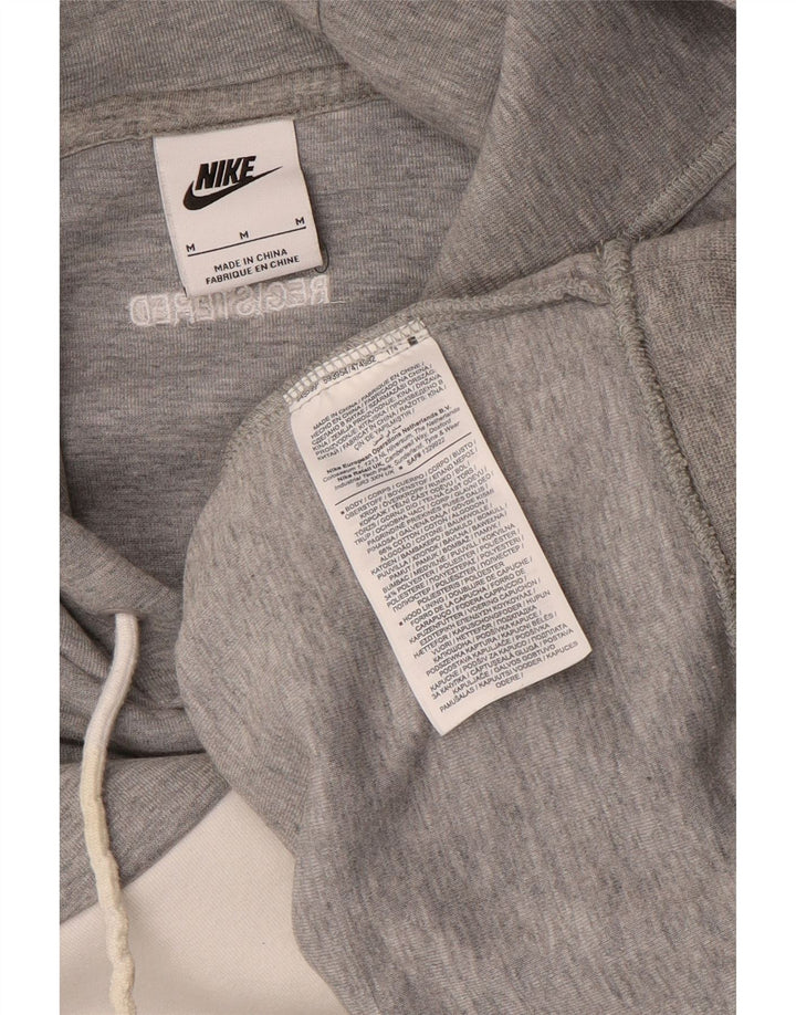 Felpa con cappuccio grafica Nike da uomo in cotone grigio medio