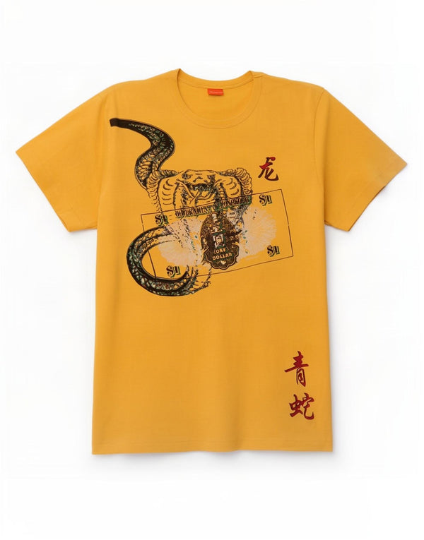 T-shirt grafica da uomo Hugo Boss Top XL gialla