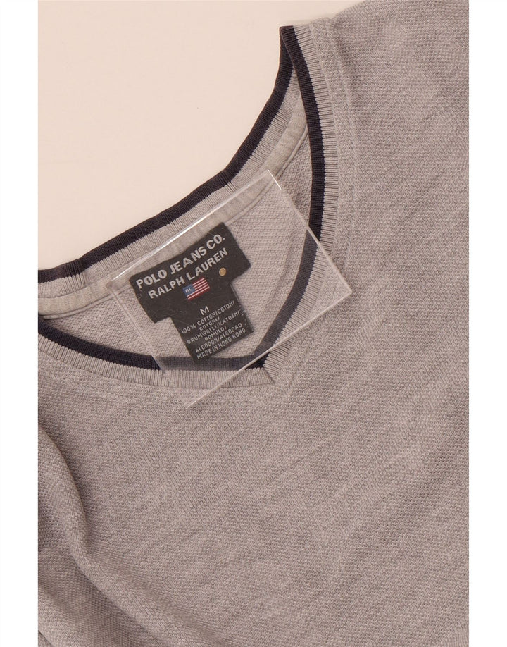 T-shirt da uomo Ralph Lauren Top in cotone chiazzato grigio medio