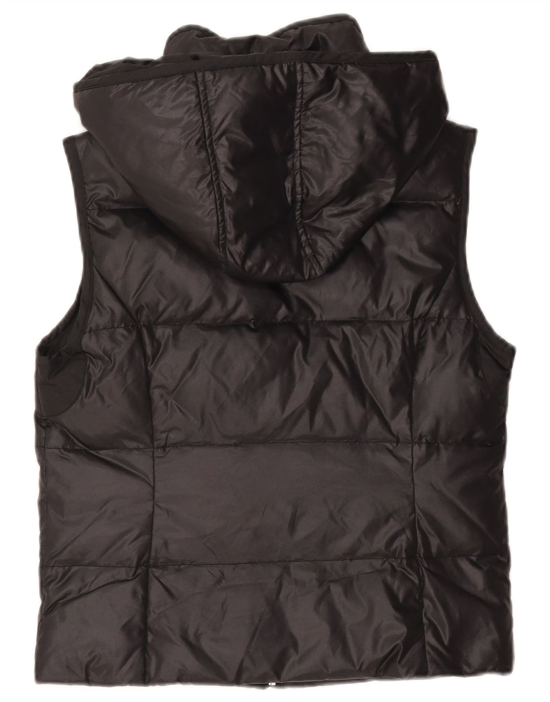 Gilet imbottito con cappuccio da donna Gas UK 12 medio nero in poliammide