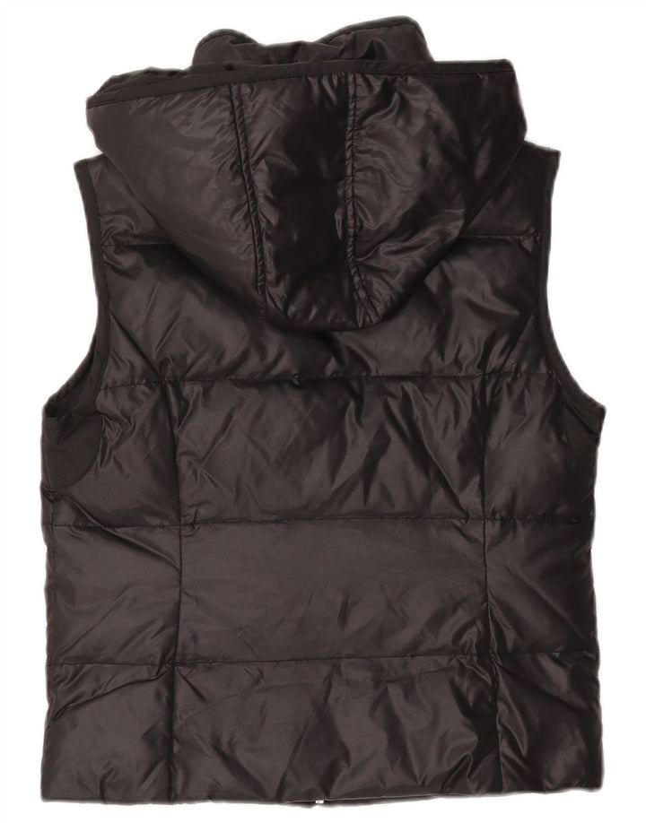 Gilet imbottito con cappuccio da donna Gas UK 12 medio nero in poliammide