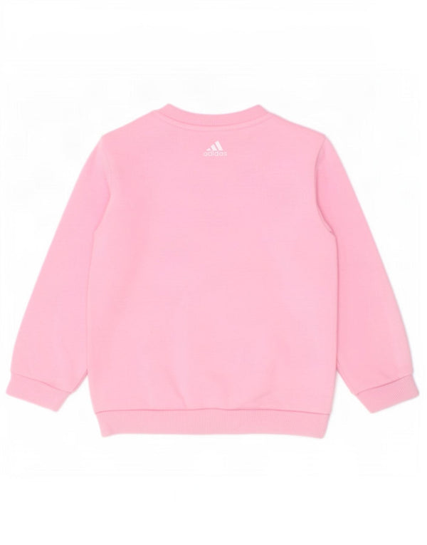 Felpa grafica Adidas da bambina, 12-18 mesi, color block rosa