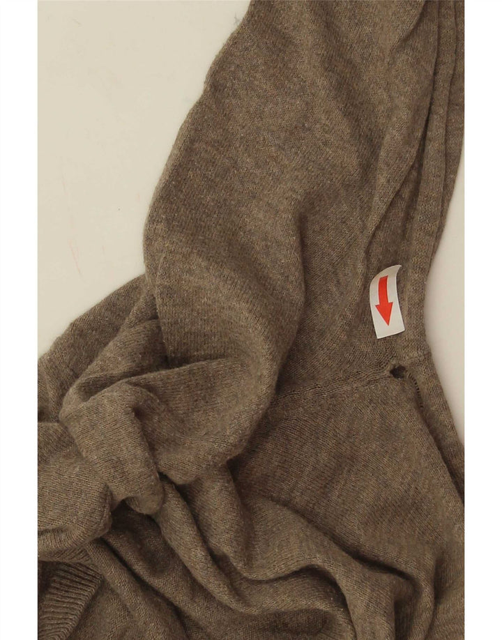 Topshop Maglione da donna con scollo a V UK 12 Cotone grigio medio