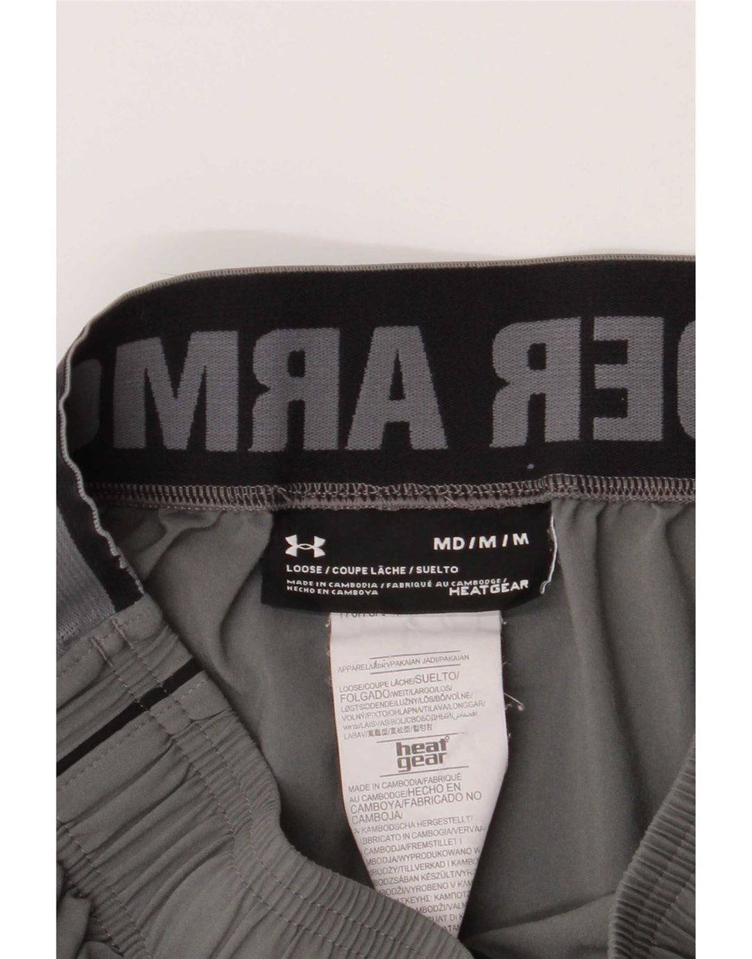 Pantaloncini sportivi Under Armour da uomo Heat Gear Graphic Poliestere grigio medio
