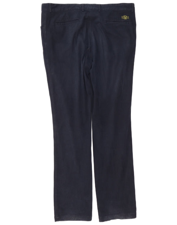 Pantaloni casual slim da uomo AVIREX W40 L36 in cotone blu navy