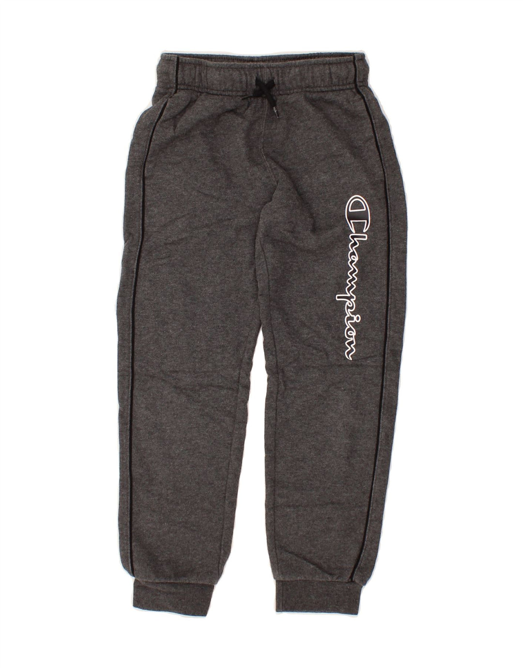 CHAMPION Boys Graphic Tracksuit Trousers Joggers 7-8 Years Small Grey Vintage Champion and Second-Hand Champion from Messina Hembry 