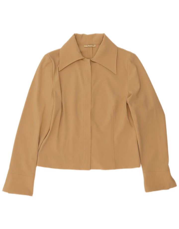 Giubbotto bomber vintage da donna IT 46 Large Beige Poliestere