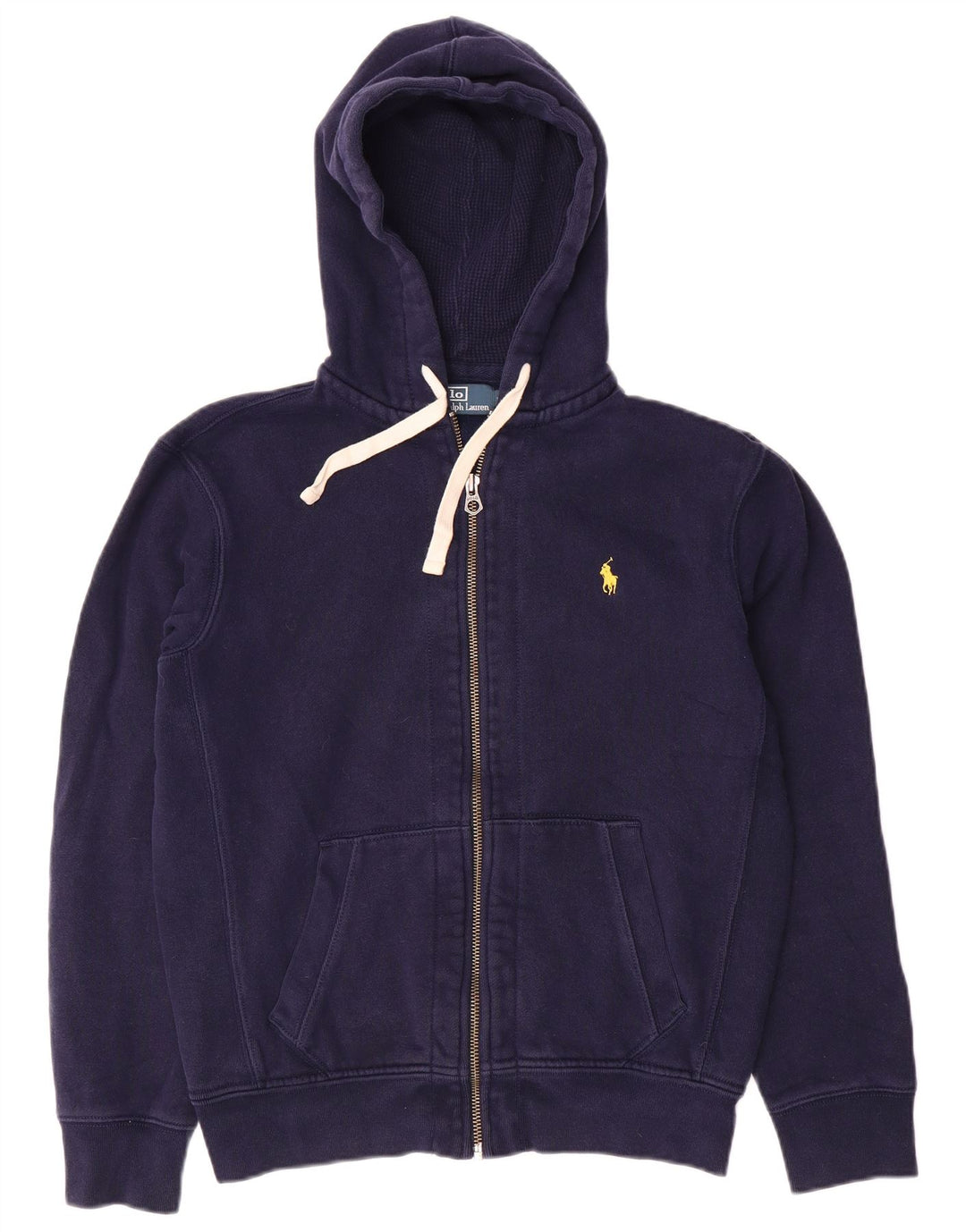 Polo Ralph Lauren Maglione con cappuccio e zip da uomo in cotone blu navy medio