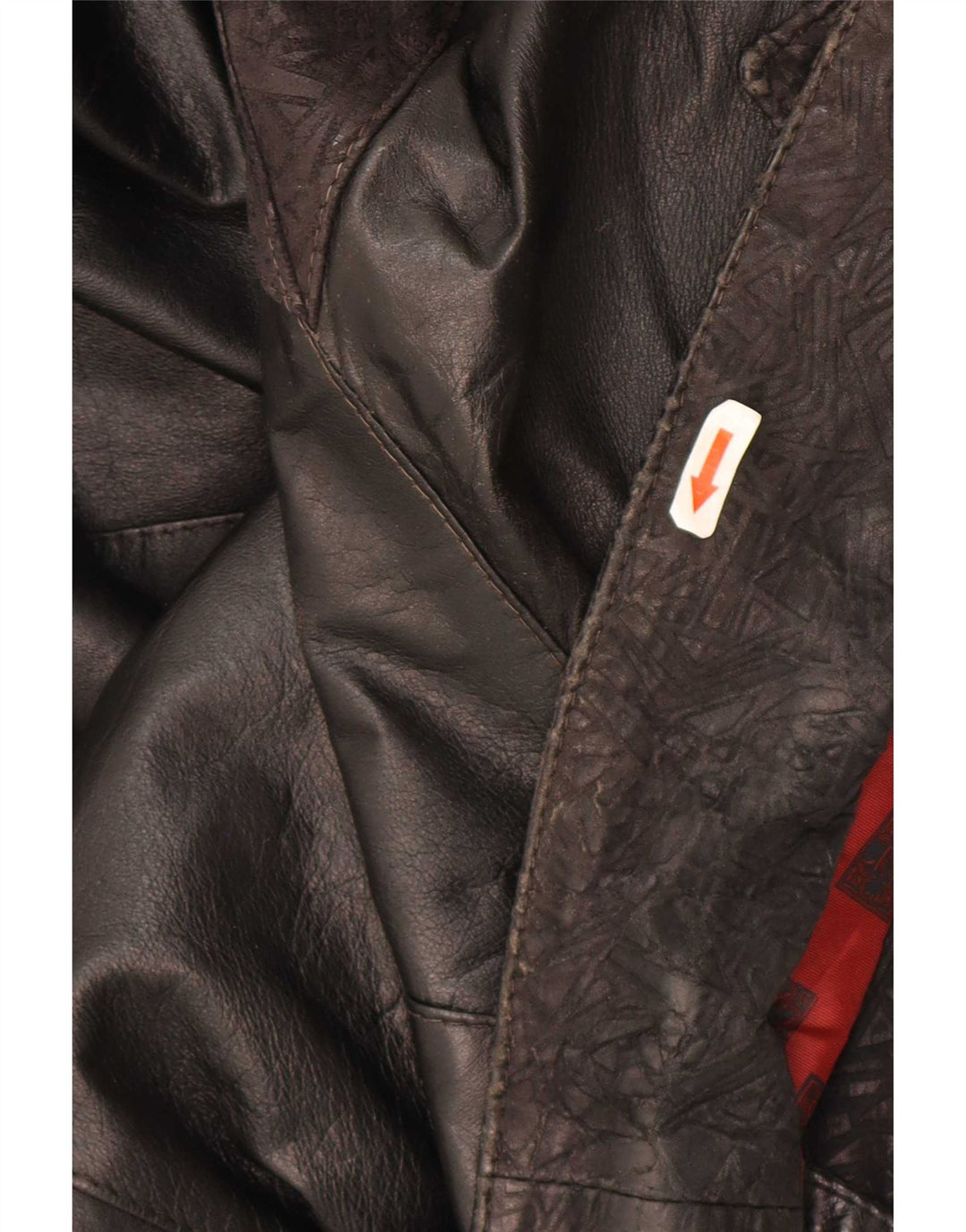 Giacca in pelle oversize da donna vintage UK 10 piccola nera