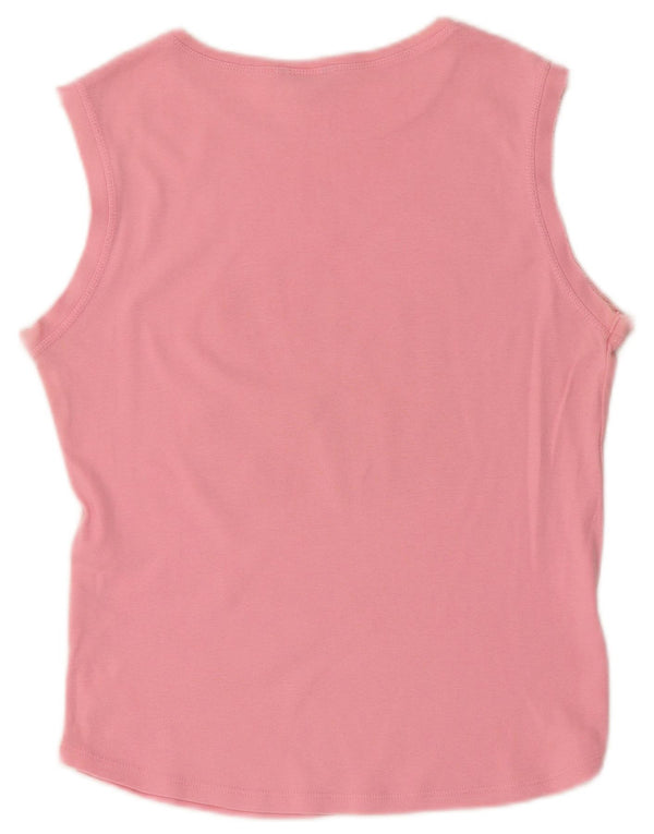 Canotta grafica da donna Guess UK 14 grande in cotone rosa