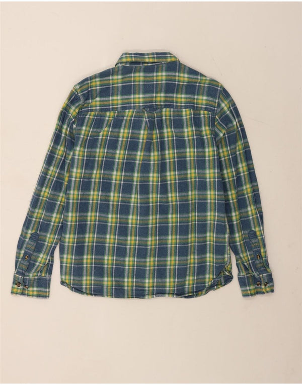 Fat Face Mens Flannel Shirt Large Green Check Cotton