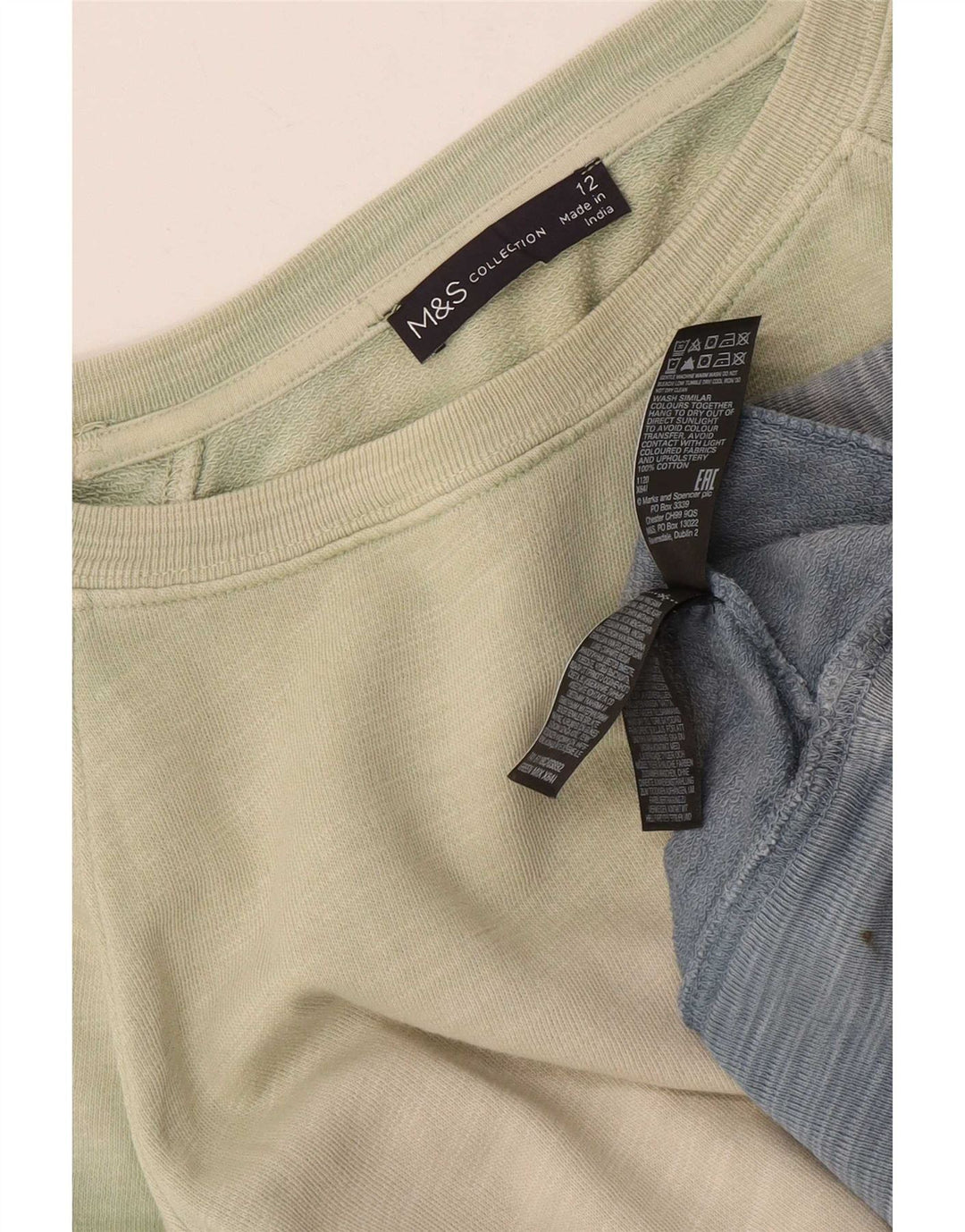 Felpa da donna Marks & Spencer Jumper UK 12 Colorblock verde medio