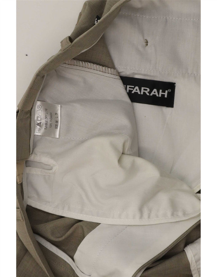 Pantaloni casual dritti da uomo Farah W38 L29 Poliestere beige