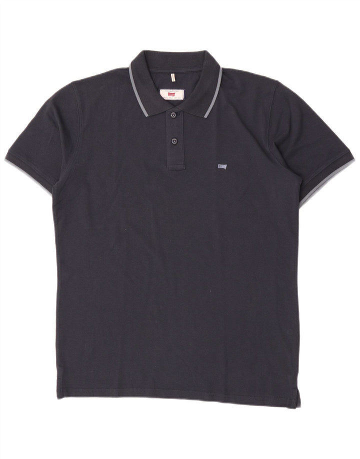 Polo da uomo Carrera grande in cotone blu navy