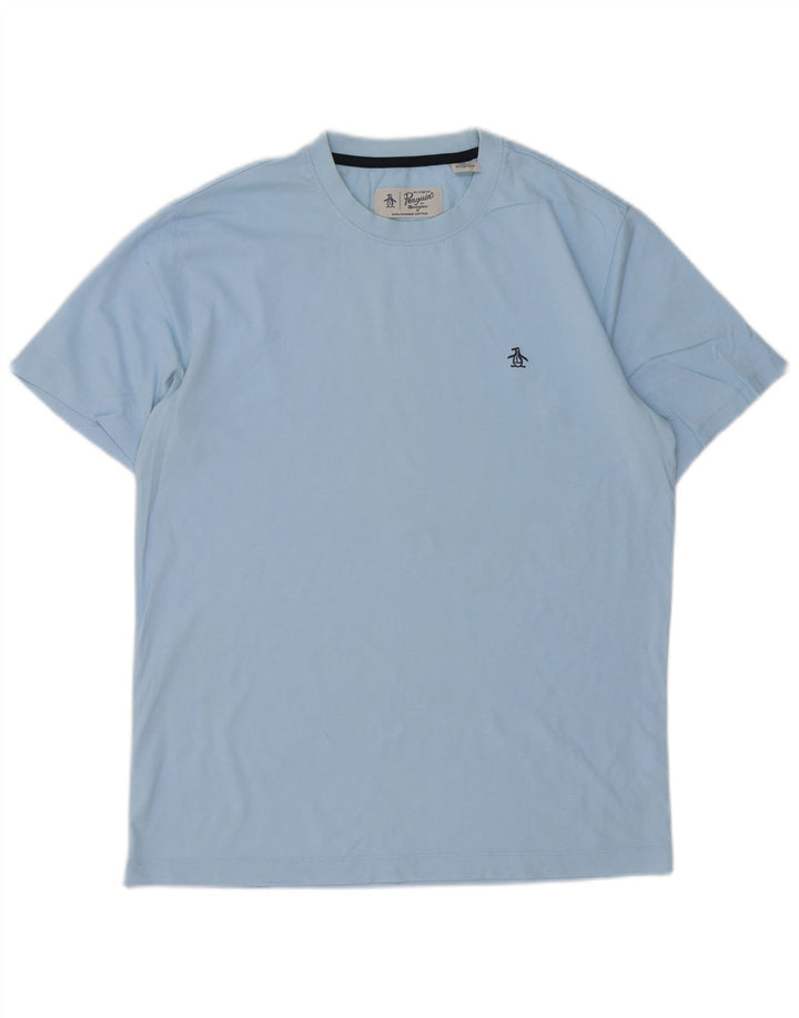 T-shirt da uomo Penguin Top in cotone blu medio