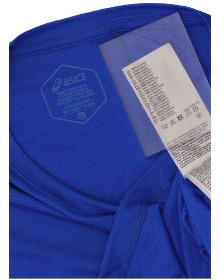 T-shirt da uomo Asics Top 2XL blu poliestere