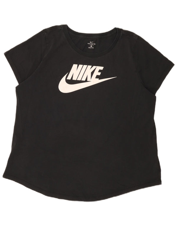 T-shirt grafica da donna Nike Top UK 18 XL cotone nero