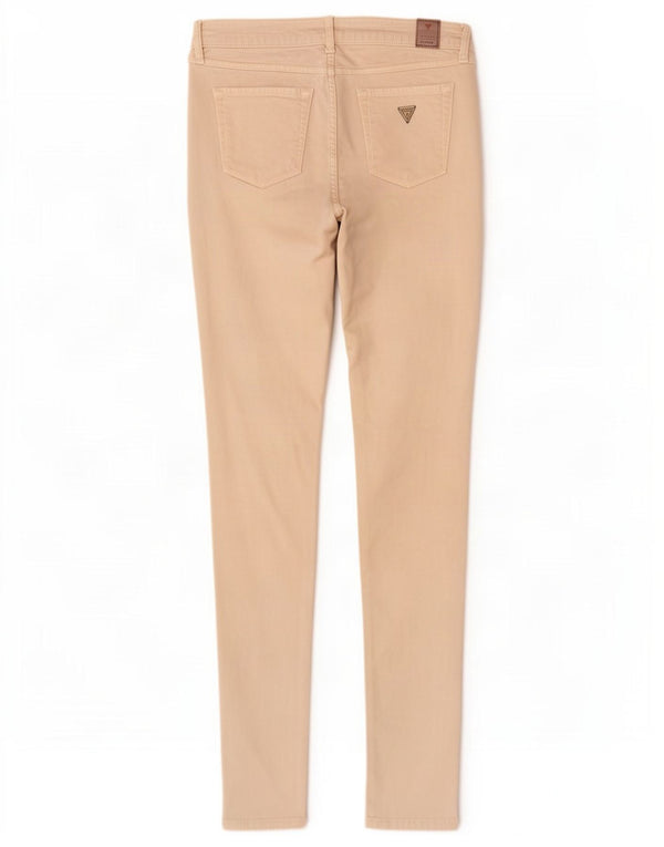 Guess Pantaloni skinny casual a vita bassa da donna W28 L31 Cotone beige