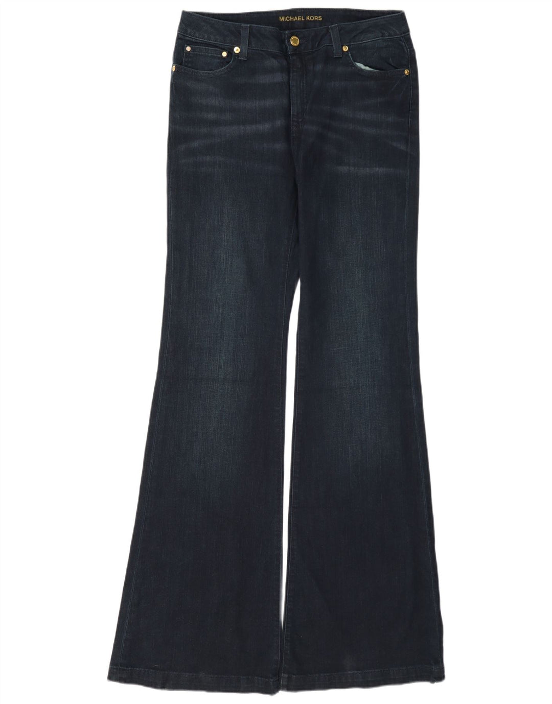 Jeans svasati Selma da donna Michael Kors US 8 medio W30 L35 cotone blu navy