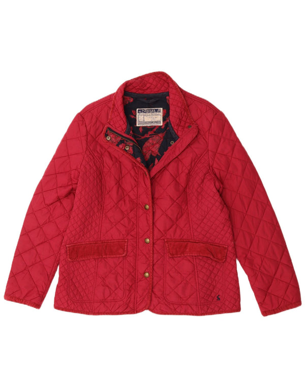 Giacca trapuntata da donna Joules UK 16 grande rosa