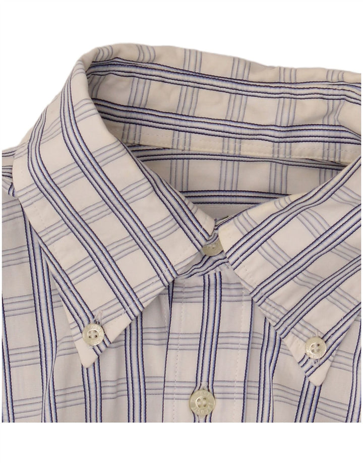 Camicia a maniche corte da uomo Lacoste taglia 39 cotone medio a quadri bianchi