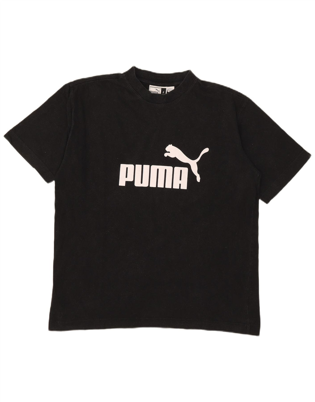 T-shirt grafica da uomo Puma Top grande in cotone nero