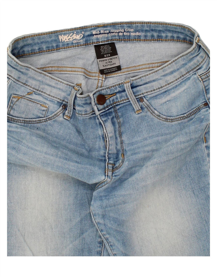 MOSSIMO Womens Mid Rise Crop Jegging Jeans US 8 Medium W29 L24 Blue Cotton Vintage Mossimo and Second-Hand Mossimo from Messina Hembry 