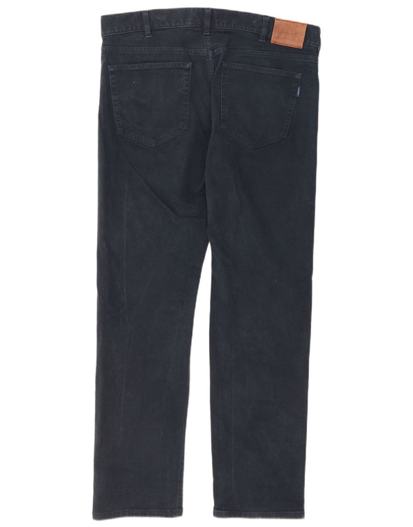 Jeans dritti da uomo vestibilità regolare Gant W36 L32 cotone blu navy