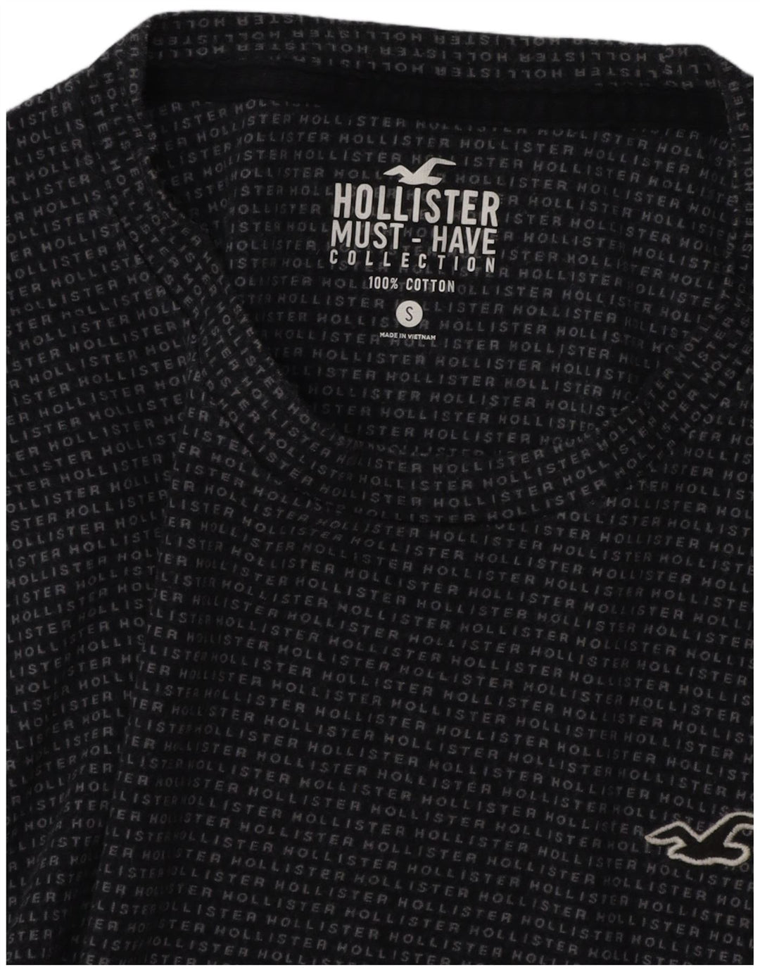 T-shirt Hollister da uomo Top Small in cotone blu navy