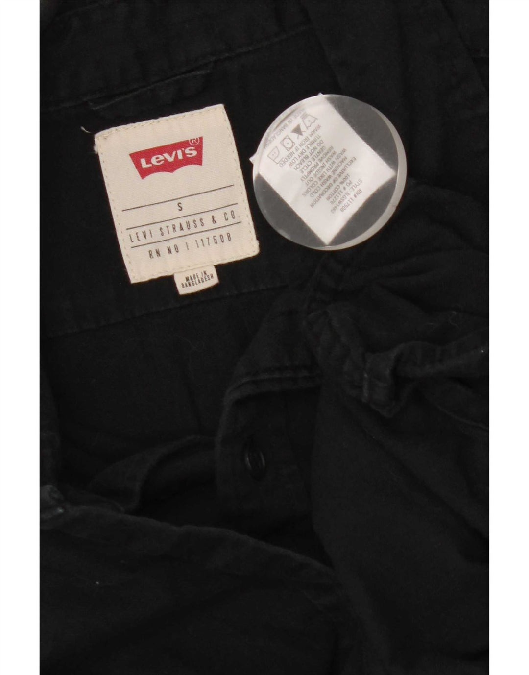 Camicia a maniche corte da uomo Levi's Small in cotone nero