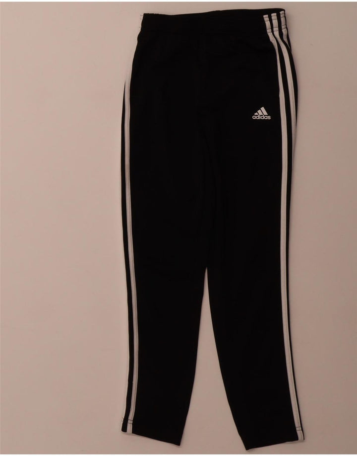 ADIDAS Boys Tracksuit Trousers 9-10 Years  Black Polyester
