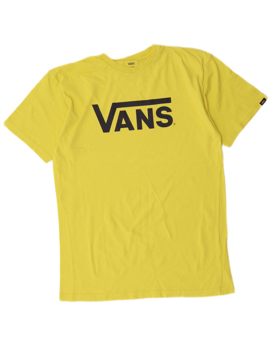 T-shirt grafica da uomo con vestibilità classica VANS, top in cotone giallo medio