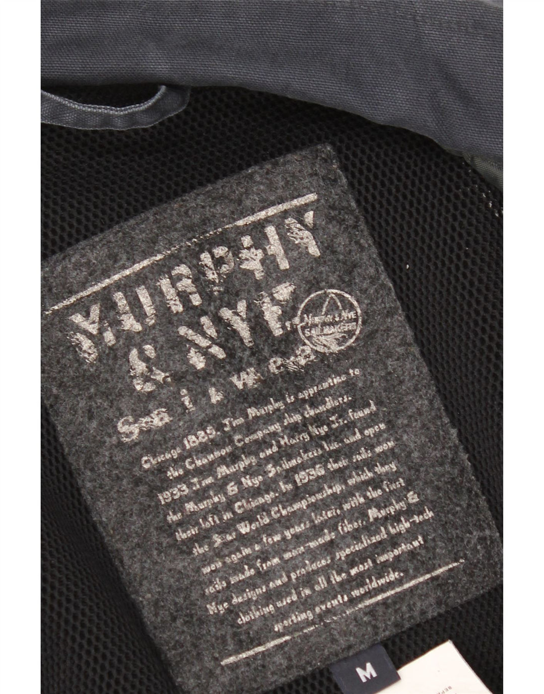 Giacca utility da uomo Murphy & Nye UK 38 cotone blu navy medio