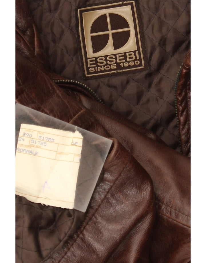 Giacca in Pelle Uomo Essebi IT 52 XL Pelle Marrone