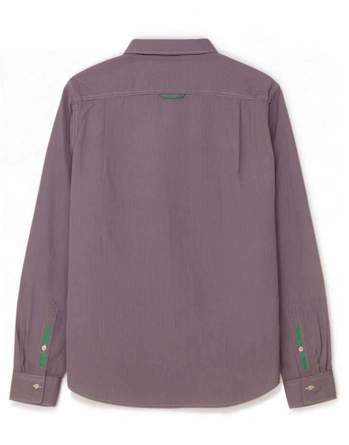 Camicia da uomo Superdry XL in cotone a quadretti viola