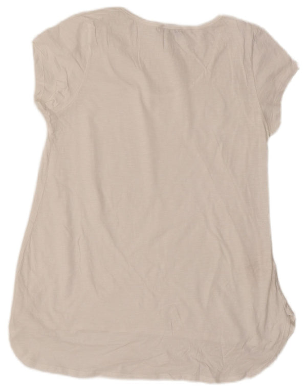 Top tunica da donna Laura Ashley UK 14 grande cotone bianco