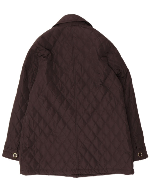 Soprabito trapuntato da donna Michael Kors UK 16 grande poliestere nero