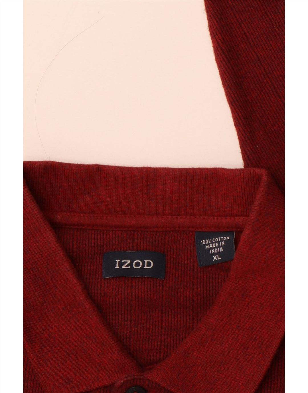 Polo da uomo a maniche lunghe IZOD XL in cotone screziato rosso