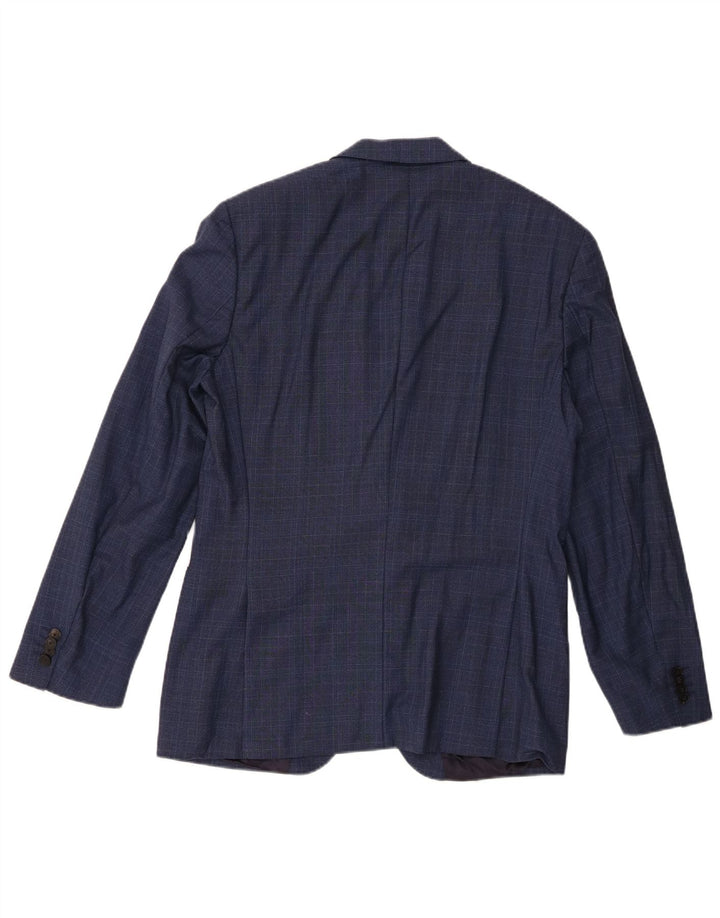 Giacca blazer da uomo a 2 bottoni Hugo Boss EU 50 grande blu navy a quadri