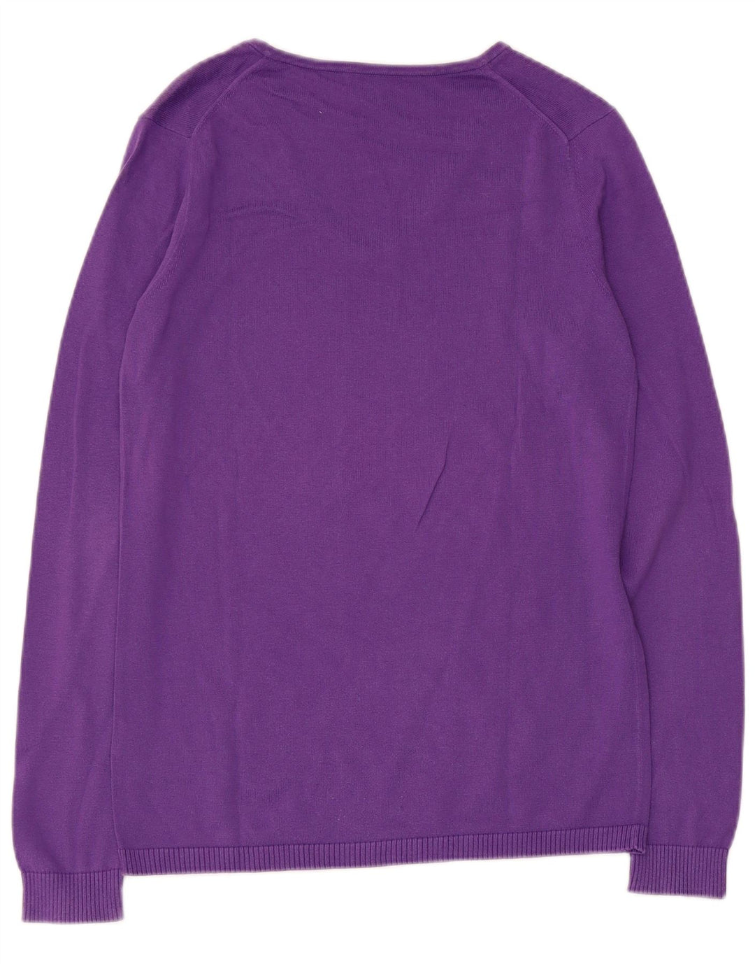 Maglione da donna con scollo a V Lacoste taglia 40 cotone viola medio