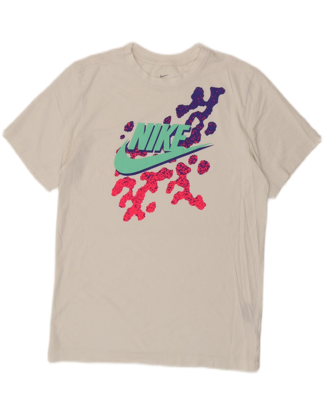 T-shirt grafica da uomo NIKE Top XS in cotone bianco