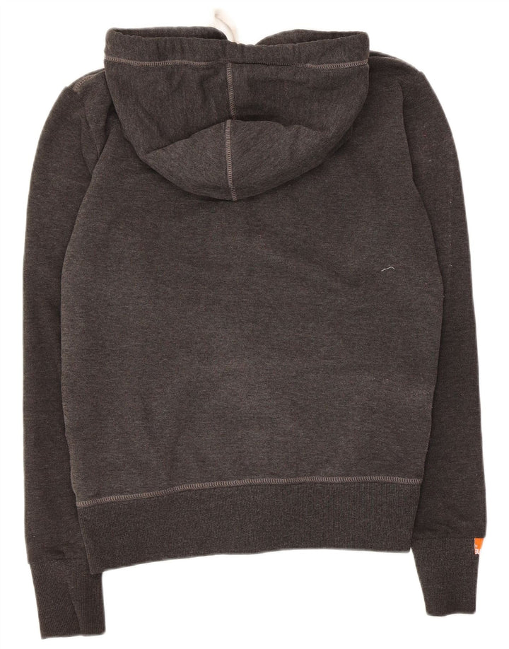 Maglione con cappuccio e zip da uomo Superdry piccolo in cotone grigio