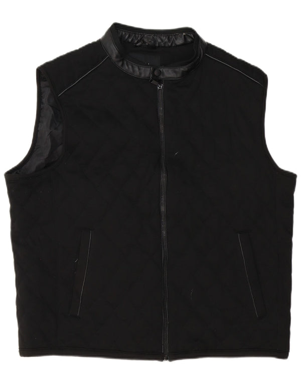 Gilet trapuntato da uomo Zara UK 42 XL poliestere nero