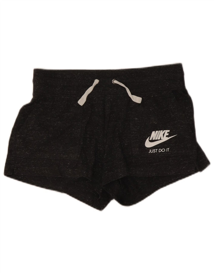Pantaloncini sportivi da donna Nike UK 12 cotone screziato grigio medio