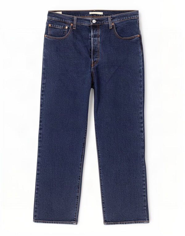 Jeans dritti a vita alta Levi's Ribcage da donna W32 L29 cotone blu navy