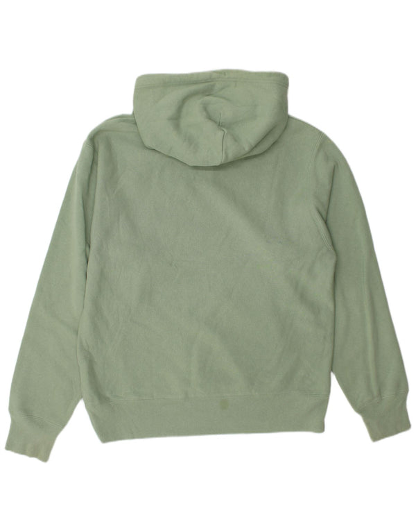 Maglione con cappuccio grafico da uomo Champion in cotone verde medio
